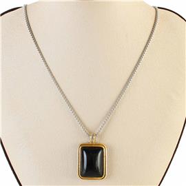 Pendant Rectangle Necklace