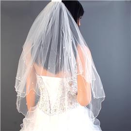 Pearls Shoulder Wedding Veil