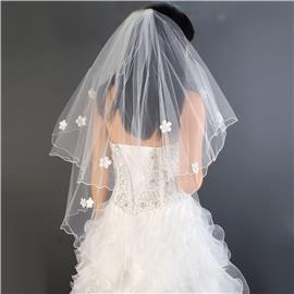 Flower Waist Wedding Veil