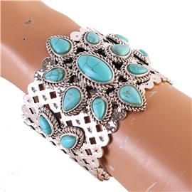 Fashion Flower Cuff Bangle