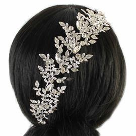 Crystal Metal Leaves Hair Band / Hair Pin