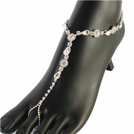 Rhinestones Tear-Round Anklet