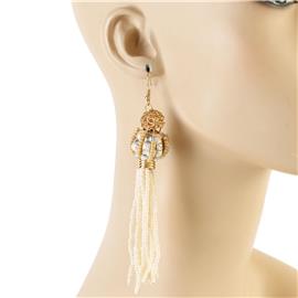 Long Beads Tassel Earring