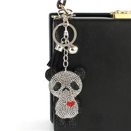 Rhinestones Panda Key Chain