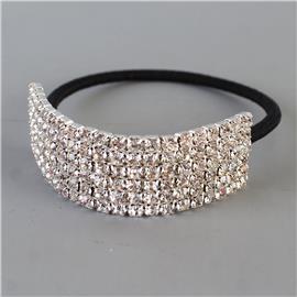 Rhinestones Rectangle Ponytail