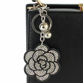 Rhinestones Roses Key Chain