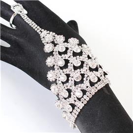 Crystal Rhinestones Bracelet With Ring