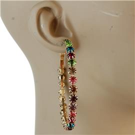 60mm Crystal Hoop Earring