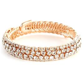 Rhinestones Casting Bangle Bracelet