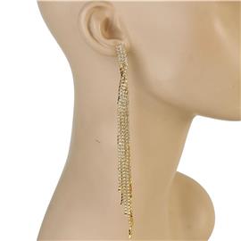 Rhinestone Twisted Earring