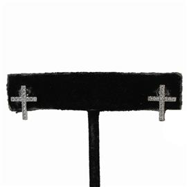 CZ Cross Earring