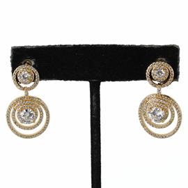 CZ Drop Round Earring