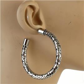 60mm Metal Coreana Chain Hoop Earring