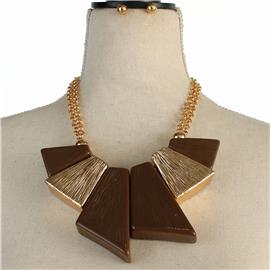 Metal Chunky Necklace Set