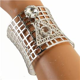 Rhinestones Triangle Metal Bangle