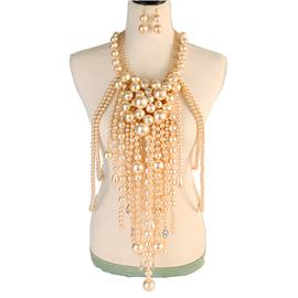 Pearl Fringed Body Chain Set