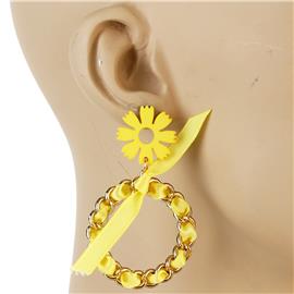 Flower Ribbon Earring