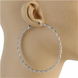 80mm Metal Braided Earring