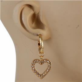 Metal Heart Huggie Earring