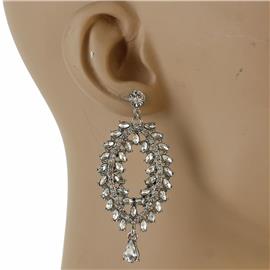 Rhinestones Oval Earring