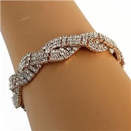 Rhinestones Twisted Bracelet