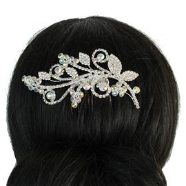 Rhinestones Flower Hair Comb