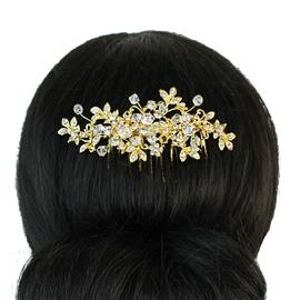 Rhinestones Flower Hair Comb