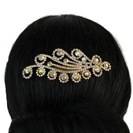 Rhinestones Swirl Hair Comb