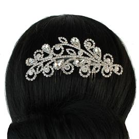 Rhinestones Swirl Hair Comb