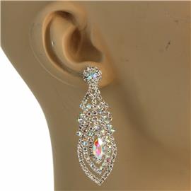 Rhinestones Oval Earring