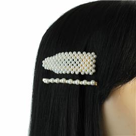 2 pcs Pearl Hair Pins In Square Shape