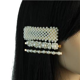 3 pcs Pearl Hair Pins In Square Shape