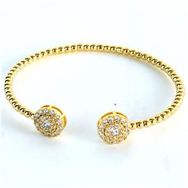 CZ Round Ball Bangle