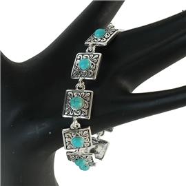 Western Turquoise Oval Bracelet