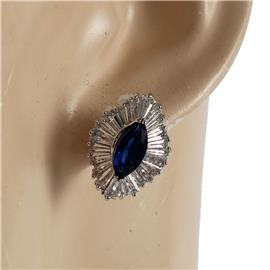 CZ Oval Stud Earring