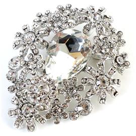 Crystal Tear Brooch