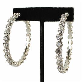 50mm Crystal Hoop Earring