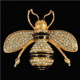 Crystal Bee Brooch