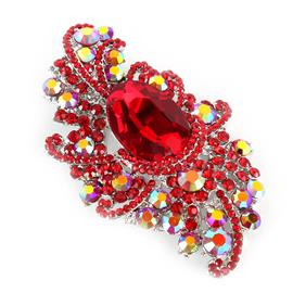 Crystal Swilr Oval Brooch