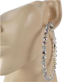 70mm Crystal Hoop Earring