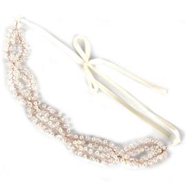 Crystal Beads Long Hair Pin / Headband