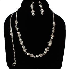 Stones Tear 3 Pcs Necklace Set