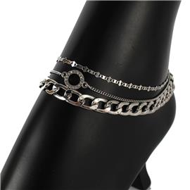 Metal Multi Link Chain Anklet