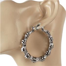 50mm Metal Hammered Hoop Earring