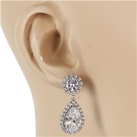 CZ Tear Earring