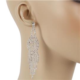 CZ Twisted Long Earring