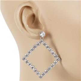 CZ Dangling Square Earring