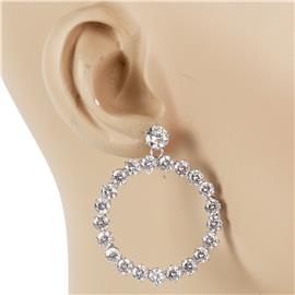 CZ Dangling Round Earring