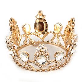 Rhinestones Oval Mini Crown