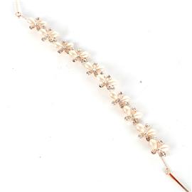 Pearl Crystal Butterfly Long Hair Pin / Headband